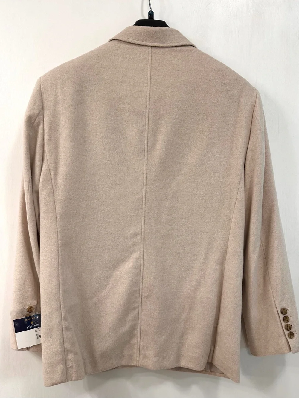 $198 Stafford 54% Wool 20% Cashmere Blend Sport Coat Blazer Men’s Sz XL Taupe